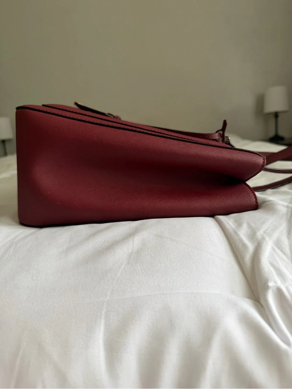 kate spade Burgundy Saffiano Leather Tote